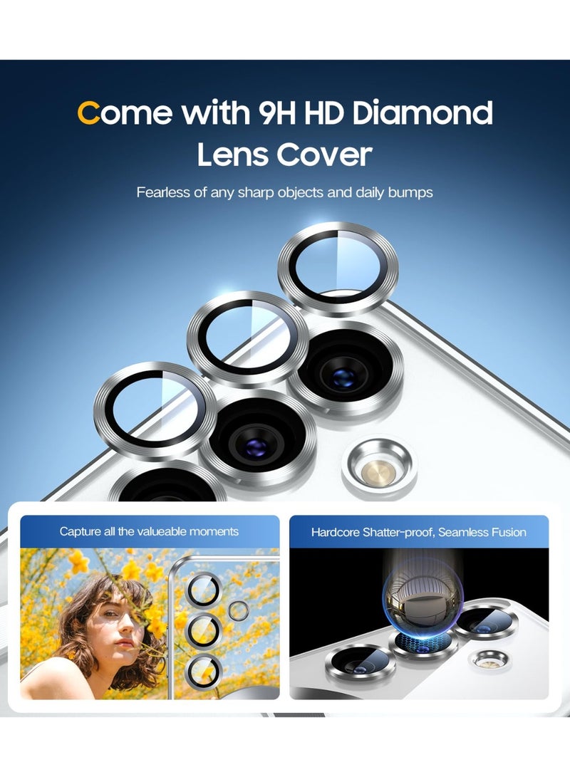 جراب مطلي بالكهرباء لهاتف Samsung Galaxy A25 مع حماية كاملة لعدسة الكاميرا متوافق مع الشحن اللاسلكي MagSafe، غطاء مغناطيسي ناعم مقاوم للصدمات من مادة TPU لهاتف Samsung Galaxy A25 (فضي) - Image 5