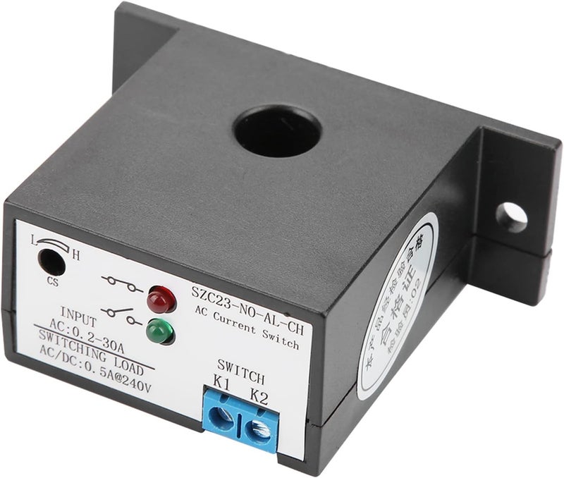 Current Meter Switch AC, SZC23-NO-AL-CH Current Detection Switch Current Sensor Control Switch Current Measuring Relay Adjustable Load Drop Relay Current Monitoring Relay - Image 1