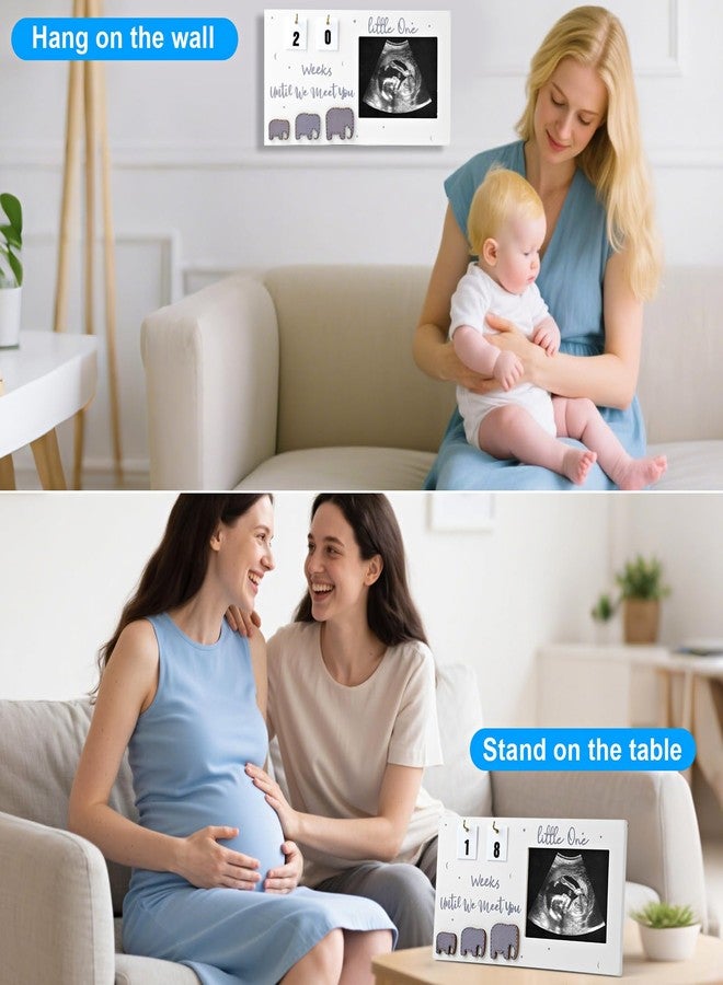 Aosemili Sonogram Picture Frame with Countdown Weeks Ultrasound Photo Frame Display, Pregnancy Announcement Gift First Time Mom to Be Gifts - Image 4