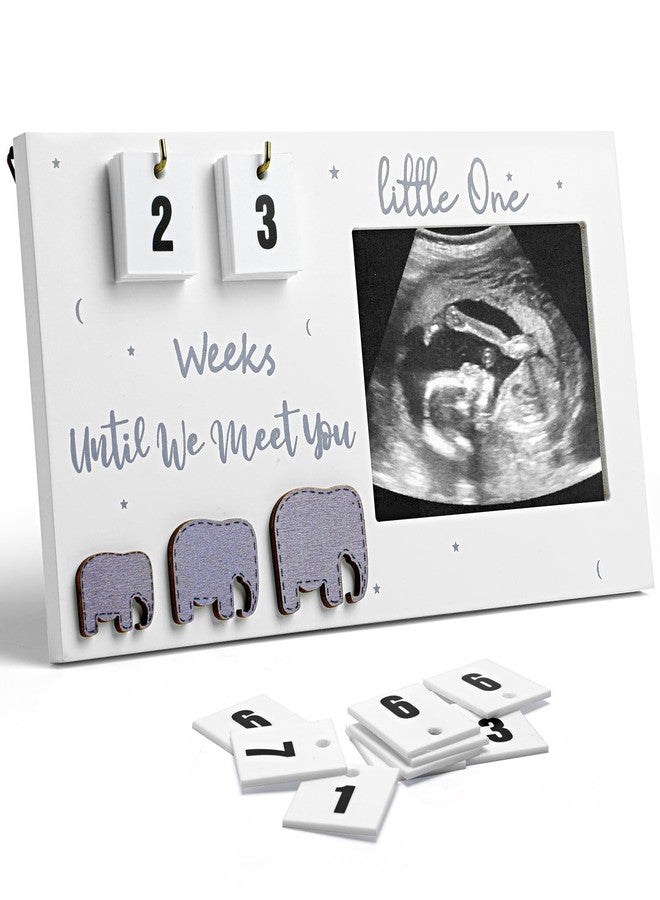 Aosemili Sonogram Picture Frame with Countdown Weeks Ultrasound Photo Frame Display, Pregnancy Announcement Gift First Time Mom to Be Gifts - Image 1