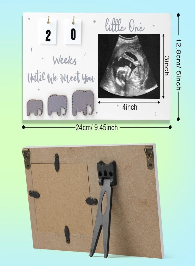 Aosemili Sonogram Picture Frame with Countdown Weeks Ultrasound Photo Frame Display, Pregnancy Announcement Gift First Time Mom to Be Gifts - Image 3