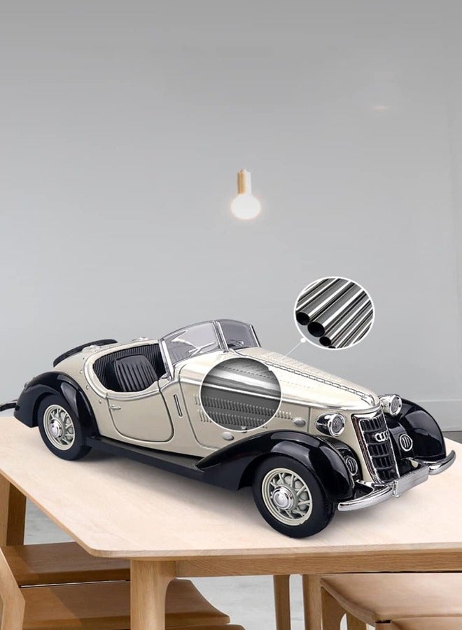 1:32 Audii Car Model Toy, Audii Vintage Convertible Metal Die Casting Alloy Simulation Car Model, Sound and Light Pull Back Model Car, Alloy Collectible Toy Car - Image 5