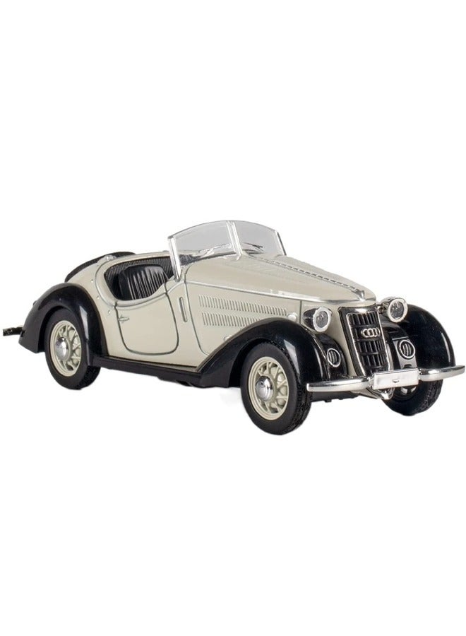 1:32 Audii Car Model Toy, Audii Vintage Convertible Metal Die Casting Alloy Simulation Car Model, Sound and Light Pull Back Model Car, Alloy Collectible Toy Car - Image 1