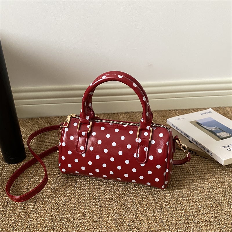 Women's Polka Dot PU Satchel Handbag - Image 2