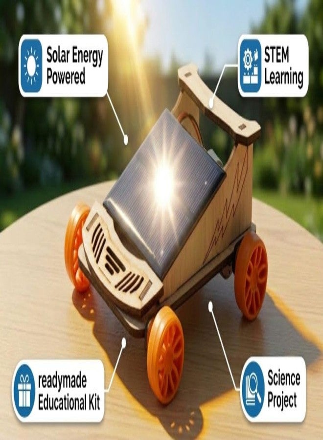 ESPtronics Readymade Solar Panel Toy Car Working Model for Physics Experiment Science Fair STEM Educational Learning Project for Students and Kids - Image 4