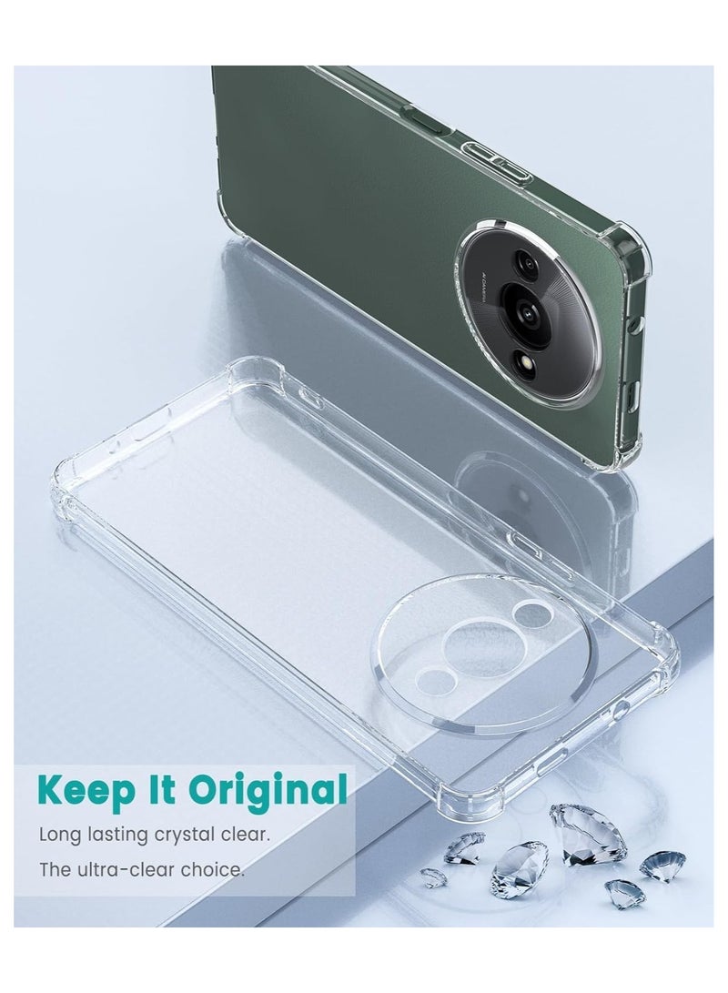 general Clear Case Compatible with Xiaomi Redmi A3, Slim Fit TPU Transparent Soft Back Cover with 4 Corner Shockproof Airbag and Camera Lens Protection - Image 2