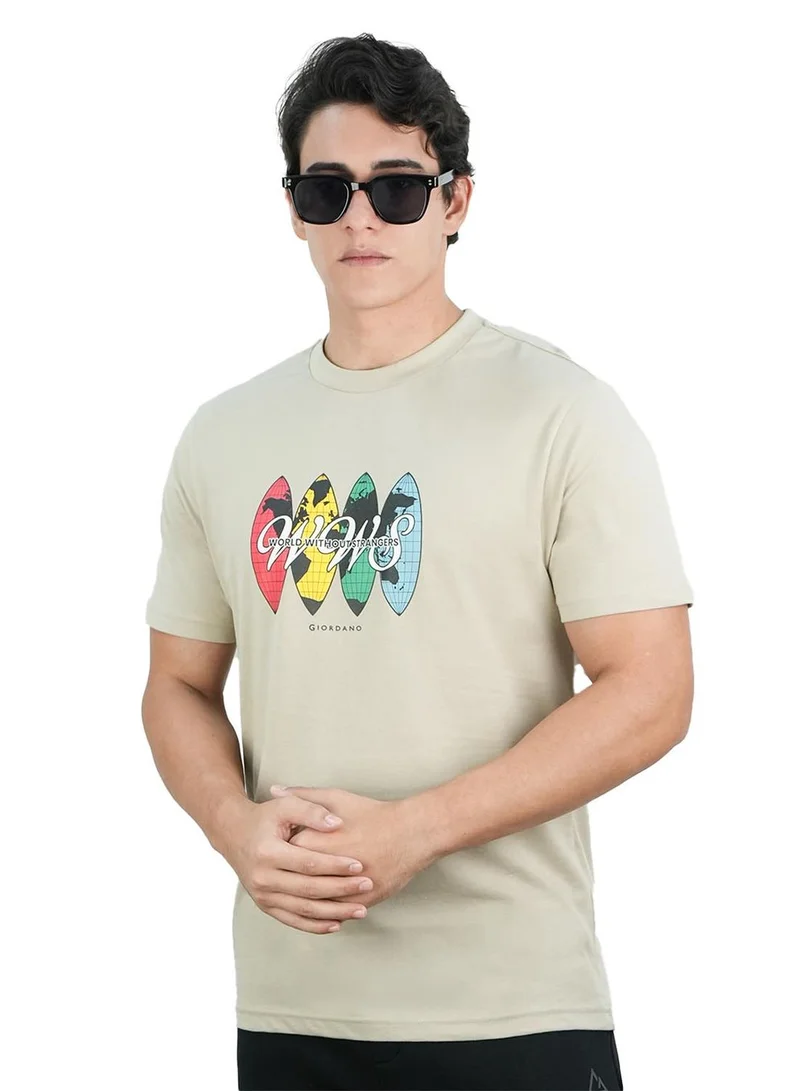 Men's Slim Fit Cotton Jersey Crew Neck Print Tee | WWS Graphic
