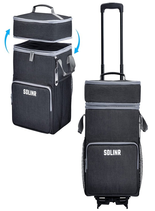 SDLINR 72-Can Large Rolling Cooler, Leakproof Insulated Soft Cooler Bag with Wheels and Handle Collapsible for Beach Camping Patio Travel Outdoor - Image 1