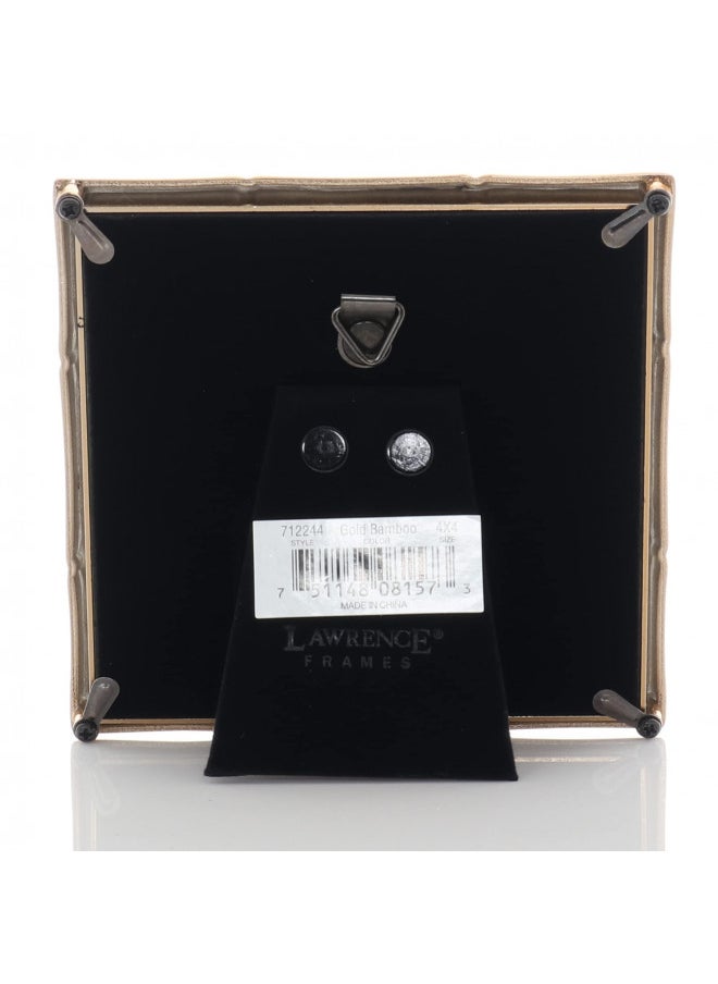 Lawrence Frames Lawrence Frames Bamboo Design Metal Frame, 4x4, Gold  - Image 4