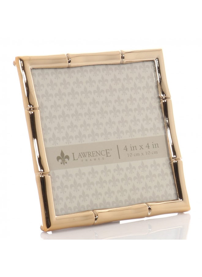 Lawrence Frames Lawrence Frames Bamboo Design Metal Frame, 4x4, Gold  - Image 3