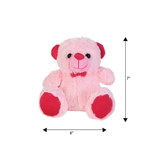 Ultra 07 inch Jolly Teddy Bear Fully Stuffed Soft Plush Toy for Kids in Pink Animal Toy Gift Birthday Anniversary Christmas Diwali Home Decore - Image 5