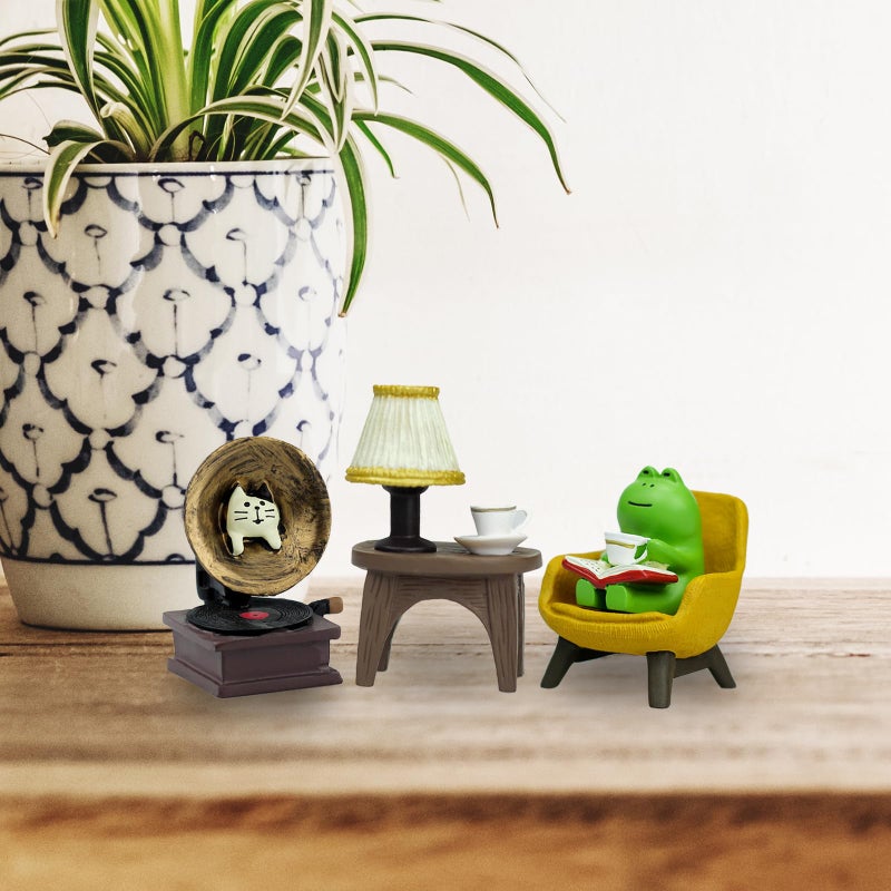 Mevodeata Cute Mini Frog Figurine with Small Sofa Resin Frog Figure for Office Home Decor - Cute Frog Gift for Frog Lovers - Image 4