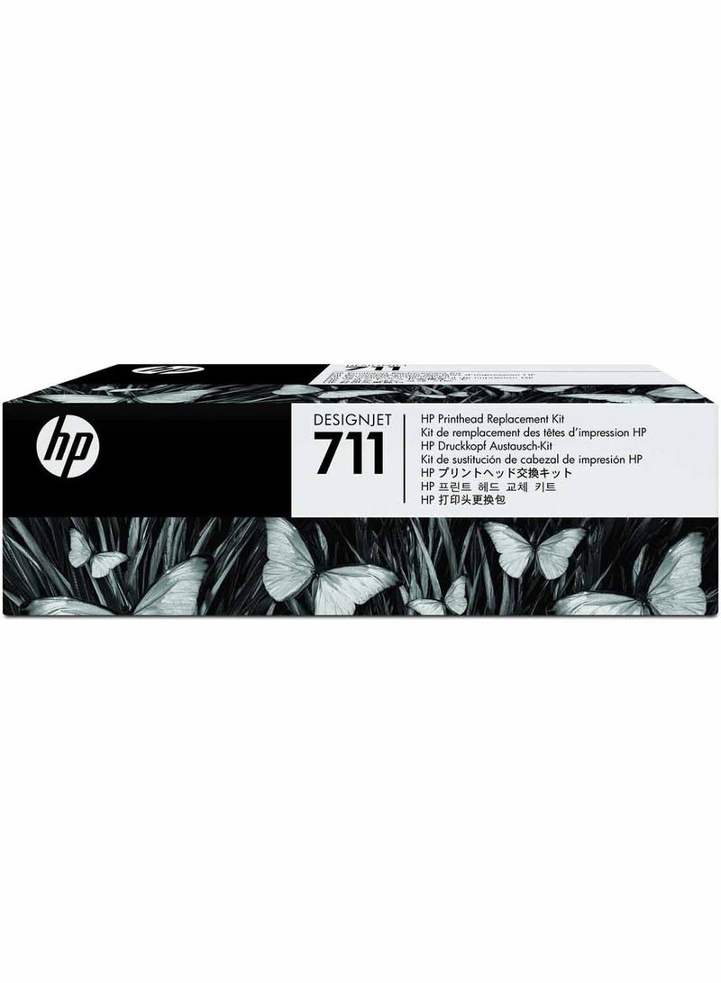 HP 711 C1Q10A Original DesignJet Printhead Replacement Kit, for DesignJet T120, T125, T130, T520, T525, T530 Large Format Printers, with Original 711 Cartridges Black/Cyan/Magenta/Yellow - Image 1
