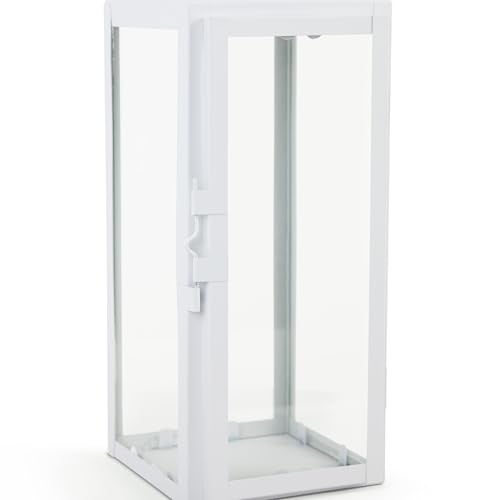 Zingz & Thingz Zings & Thingz Manhattan Hanging Cable Candle Holder Lantern, Decorative Light Home Decor, 15" Tall, White - Image 3