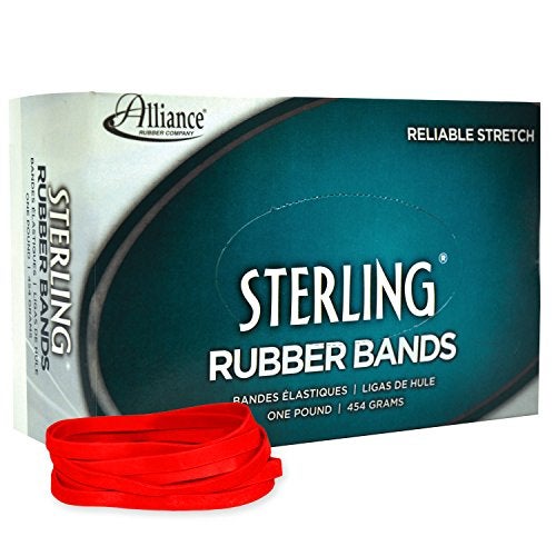 Alliance Rubber 94645 Sterling Rubber Bands Size 64 1 lb Box Contains Approx 380 Bands 3 12 x 14 Red - Image 3