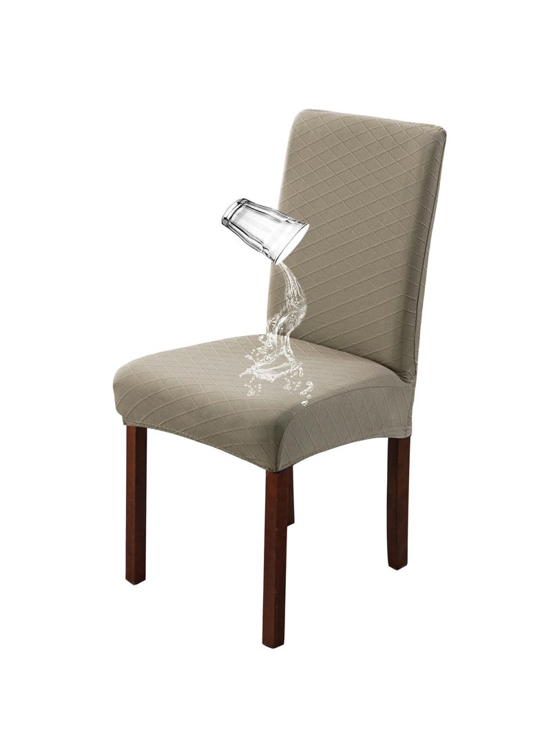 Bluejw 4-Piece Dining Chair Cover Set Light Brown - Image 2