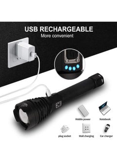 Generic 100000 High Lumens Rechargeable LED Flashlights Super Bright Powerful Flashlights With 5 Lighting  - Image 5