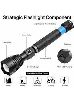 Generic 100000 High Lumens Rechargeable LED Flashlights Super Bright Powerful Flashlights With 5 Lighting  - Image 4