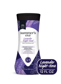 Summer's Eve Summer's Eve Lavender Night-time Feminine Wash, Removes Odor, pH Balanced, 12 fl oz  - Image 1