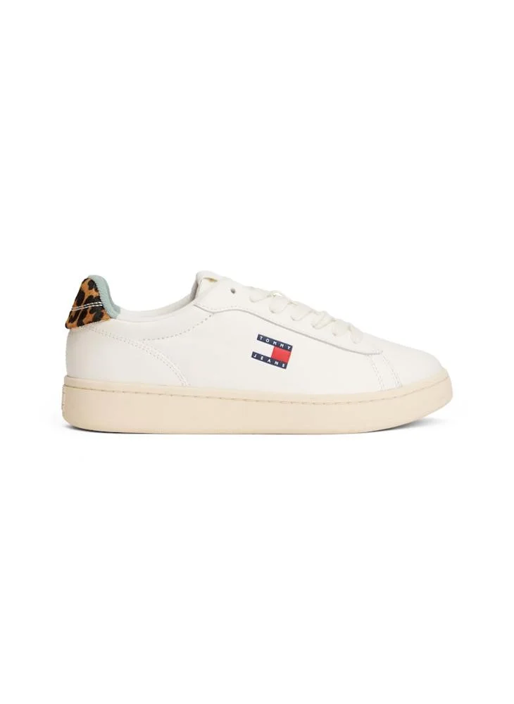 TOMMY JEANS Archive Court Leopard Print Heel Trainers