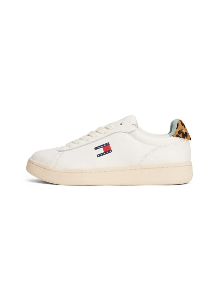 TOMMY JEANS Archive Court Leopard Print Heel Trainers