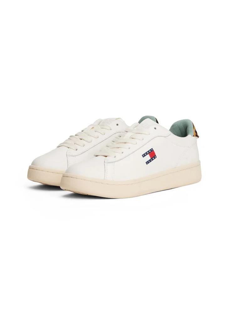 TOMMY JEANS Archive Court Leopard Print Heel Trainers