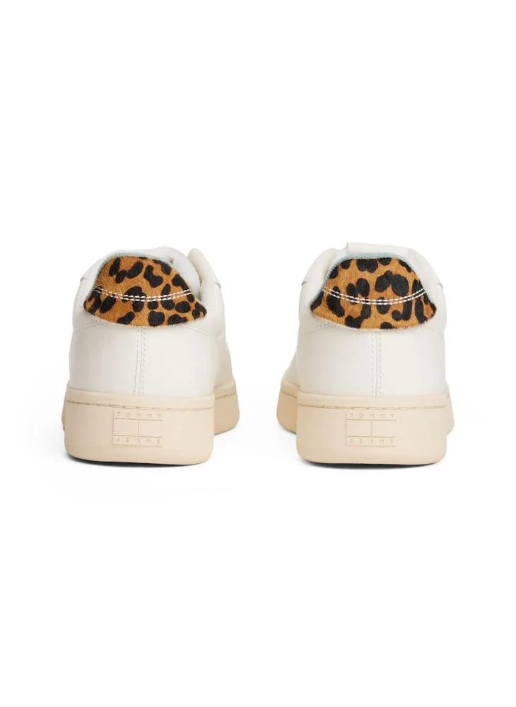 TOMMY JEANS Archive Court Leopard Print Heel Trainers