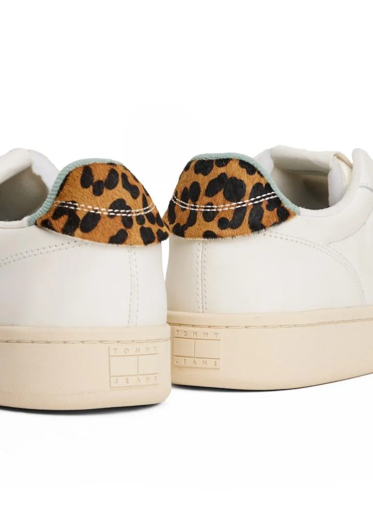 TOMMY JEANS Archive Court Leopard Print Heel Trainers