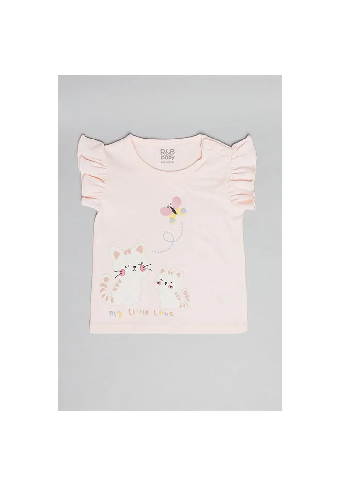 R&b Printed Top & Shorts with Headband Set