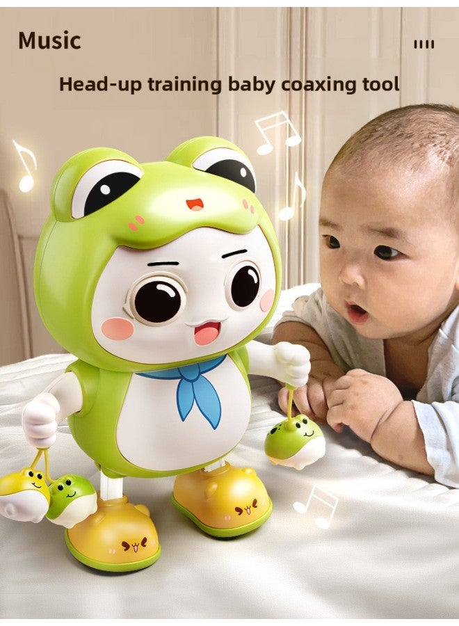 0-1 Year Old Baby Toy Electric Rabbit Exercises Head-up Training Artifact Can Sing And Dance Newborn Baby 3 To 6 Months-Color:【gift Edition✅Lucky Bag] Green❤Dancing Little Frog (48 Pieces Of Music) Charging  - Image 2