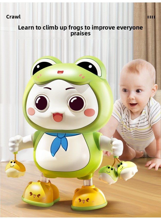 0-1 Year Old Baby Toy Electric Rabbit Exercises Head-up Training Artifact Can Sing And Dance Newborn Baby 3 To 6 Months-Color:【gift Edition✅Lucky Bag] Green❤Dancing Little Frog (48 Pieces Of Music) Charging  - Image 3