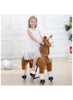 Cool Baby Horse Ride on Toy for Toddlers Ride on Rocking Horse Toy Plush Walking Pony Mechanical Riding Horse Medium Size for Age 4-14  - Image 4