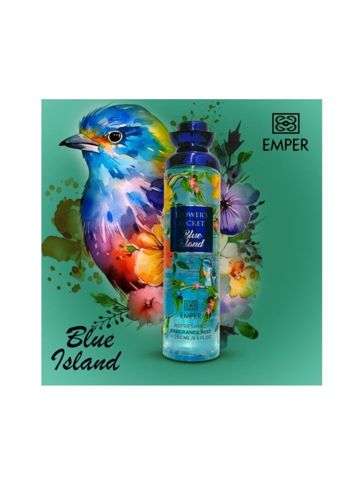 Emper - Flower's Secret Blue Island Body Mist For Women 250ml - Image 1