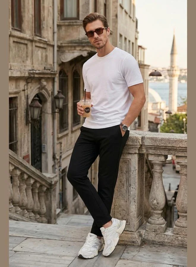 Buratti Slim Fit Regular Waist Tapered Leg Trousers Men's Pants 6843660