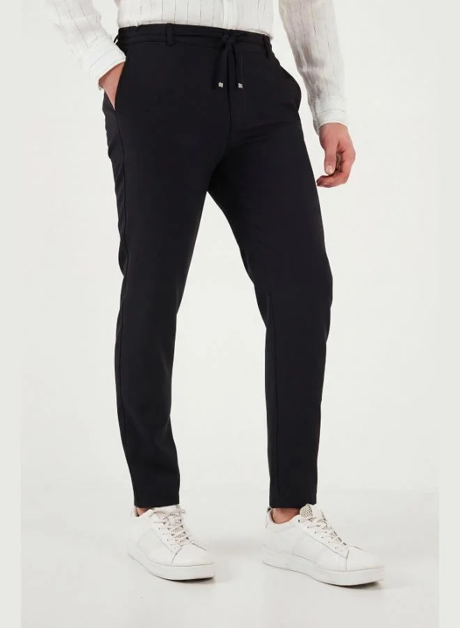 Buratti  Buratti Slim Fit Regular Waist Tapered Leg Trousers Men's Pants 6843660 for Men | Best Price UAE