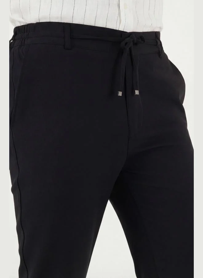 Buratti  Buratti Slim Fit Regular Waist Tapered Leg Trousers Men's Pants 6843660 for Men | Best Price UAE