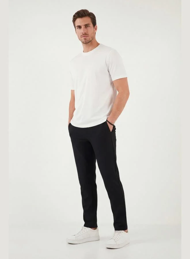 Buratti  Buratti Slim Fit Regular Waist Tapered Leg Trousers Men's Pants 6843660 for Men | Best Price UAE