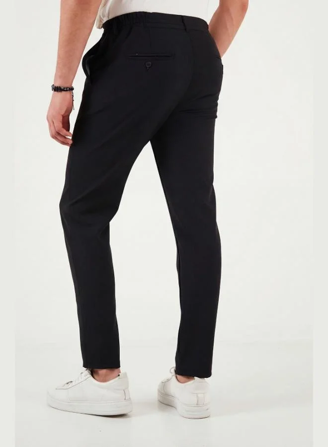 Buratti  Buratti Slim Fit Regular Waist Tapered Leg Trousers Men's Pants 6843660 for Men | Best Price UAE