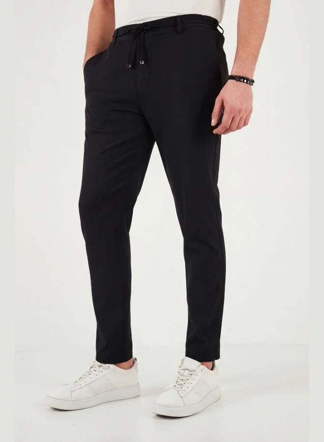 Buratti  Buratti Slim Fit Regular Waist Tapered Leg Trousers Men's Pants 6843660 for Men | Best Price UAE