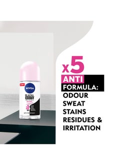 Nivea Antiperspirant Roll-On n Black And  White Invisible Original Pack of 2 50ml  - Image 3