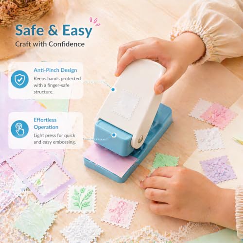 VSREI Postage Stamp Hole Punch, Stamppunches for Paper Crafts, Hole Puncherstamp, Stampshaped Hole Punch, Extra Strong Hole Stanzer for Paper up to 500 G/M², Cut Out Stamp Dimensions: 1 X 0.82 Inch - Image 5