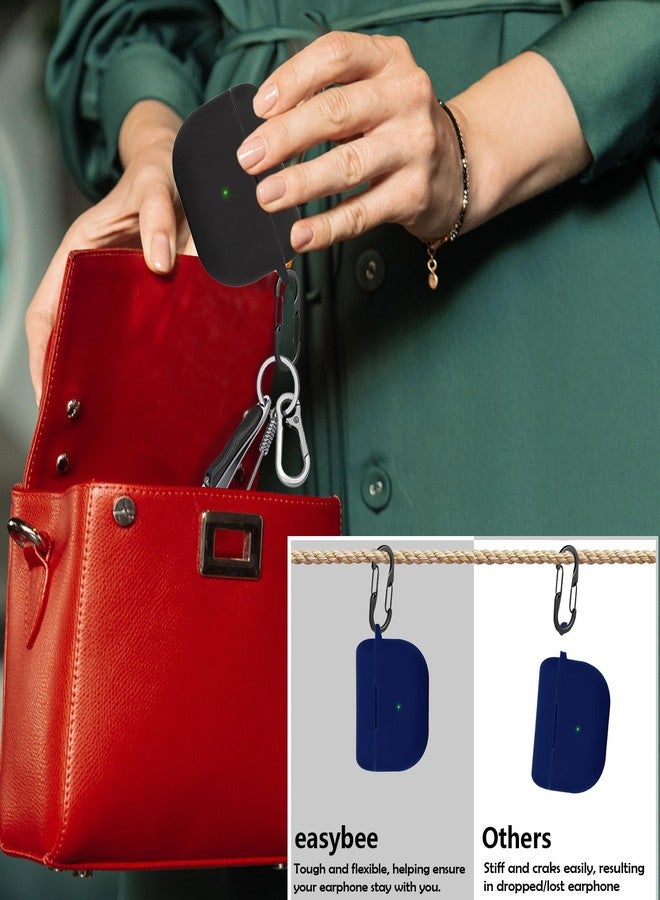 EasyBee [2 Pack] easyBee Case Compatible with Jabra Elite 8 Active Gen 2 / Elite 10 Gen 2 / Elite 8 Active/Elite 10 Cover with 2 Keychain, Soft Silicone Shockproof Protective Kit - Black Blue - Image 3