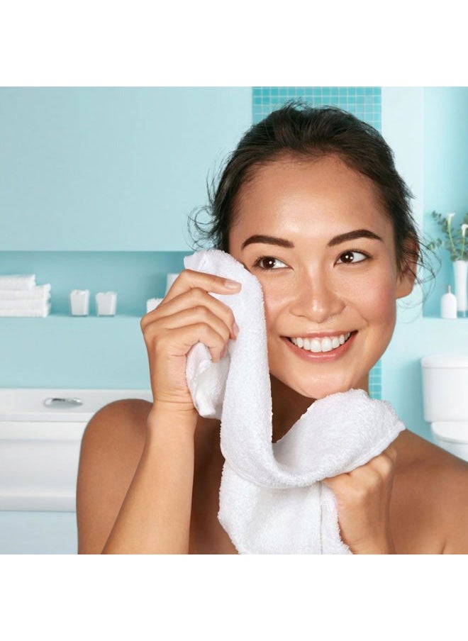 White Classic Wealuxe White Washcloths for Body and Face Towel, Cotton Wash Cloths Bulk 24 Pack, Flannel Spa Fingertip Wash Clothes 12x12 Inch, Soft Absorbent Gym Towels  - Image 5