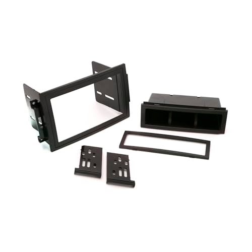 Scosche CR1289B Compatible with 2005-08 Chrysler / Dodge / Jeep ISO Double DIN & DIN+Pocket Dash Kit, models w/Nav - Image 1