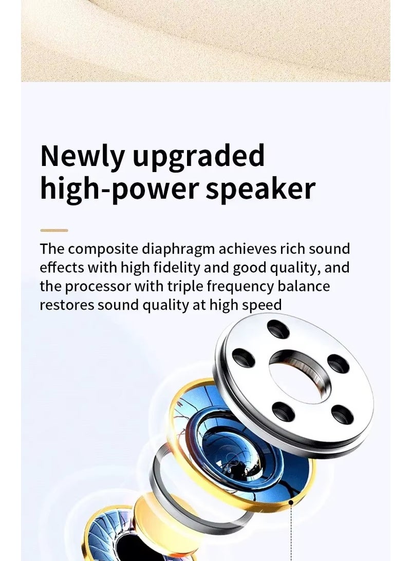 Headphones New in-ear Design Running Earphone HIFI Stereo Noise Reduction Wireless Earbuds White Beige Black  - Image 3