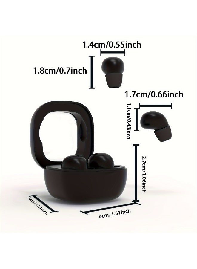 Wireless  Earphones,Bluetooth In-ear Earbuds Running Headset phone HIFI Stereo Active Noise Cancellation USB-C Charging Black - Image 2
