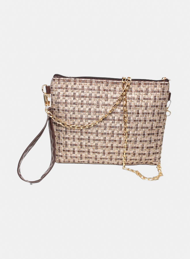 Glitter Women Hand Bag - Brown - Image 3