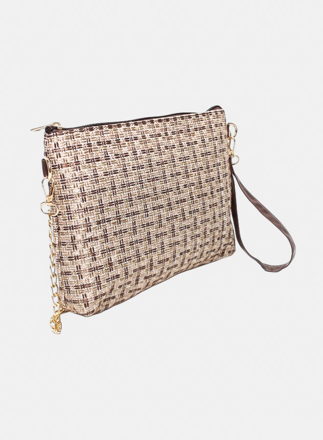 Glitter Women Hand Bag - Brown - Image 2
