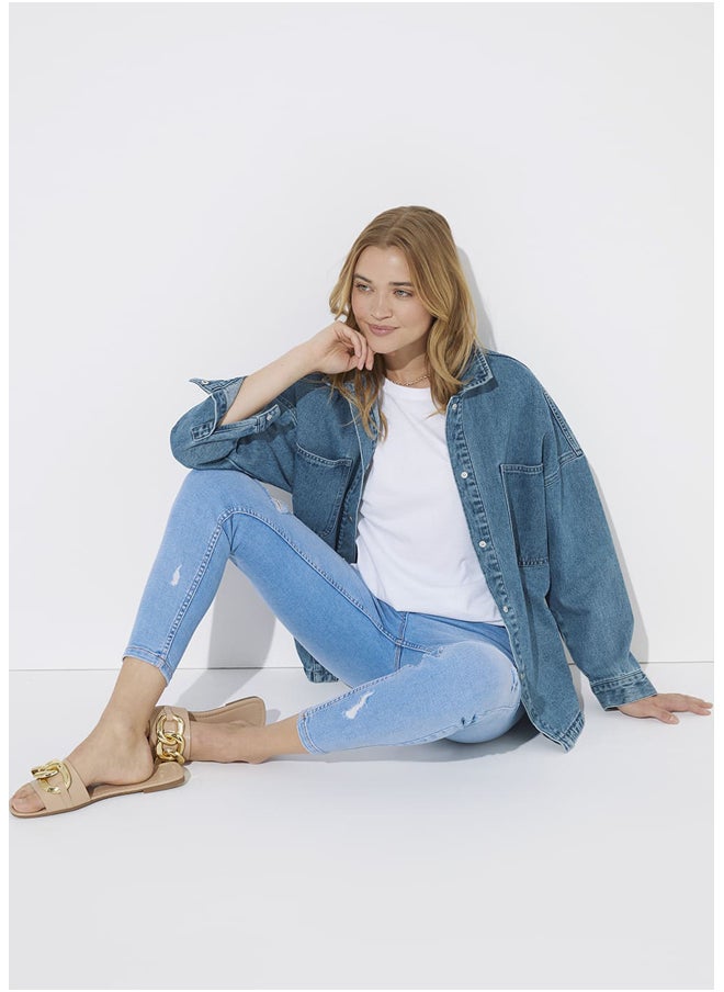 Matalan April Light Wash Super Skinny Jeans  - Image 2