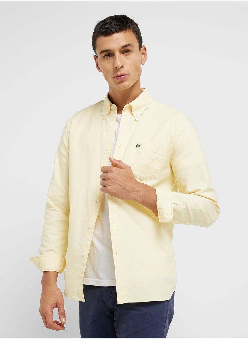 LACOSTE - Regular Fit Button Down Shirt - Image 1